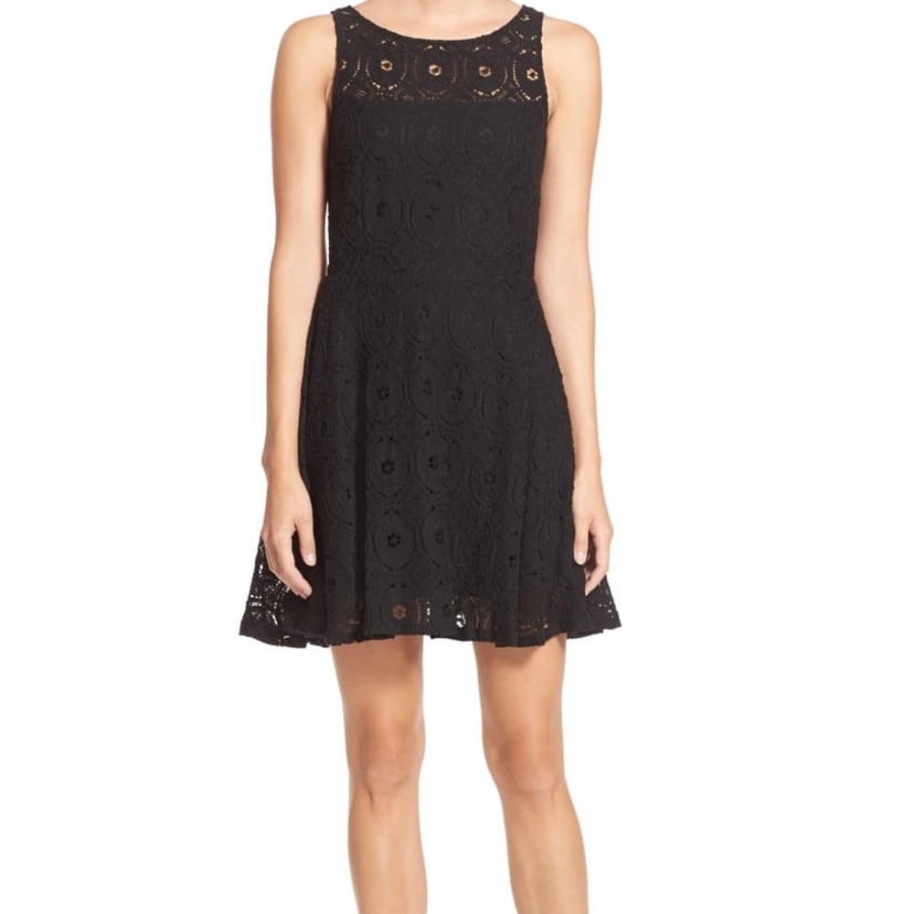 BB Dakota Renley Lace Fit & Flare Dress